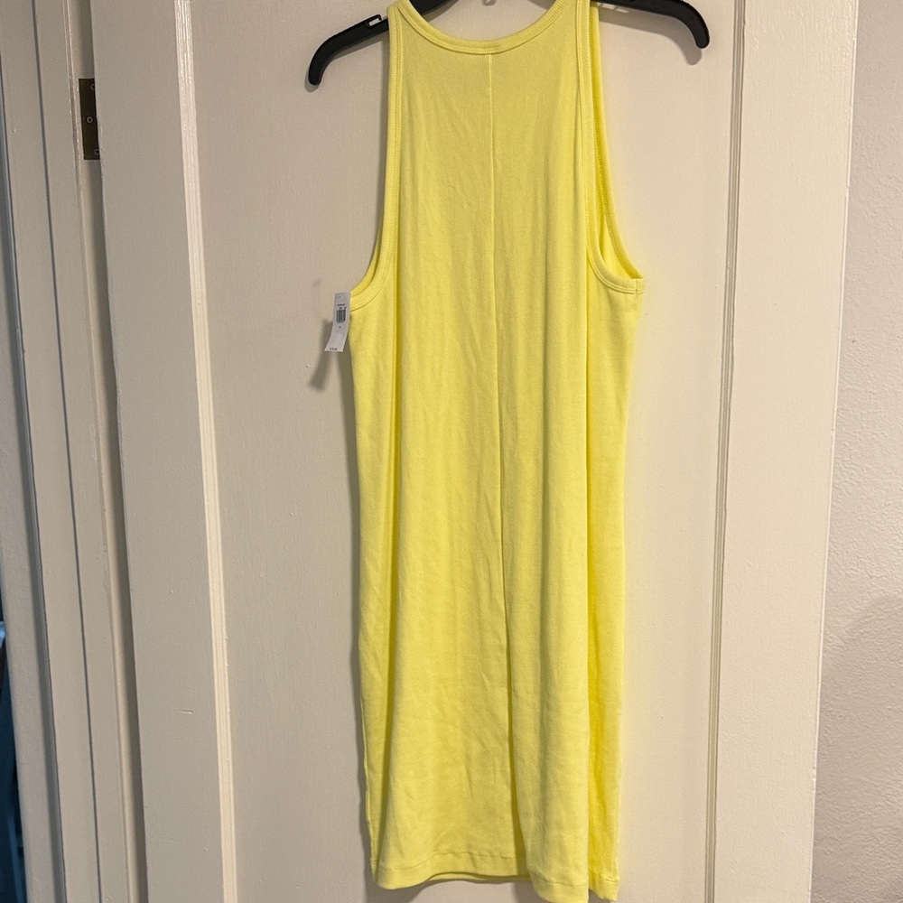 Old Navy Yellow Mini ribbed Dress - Picture 5 of 8